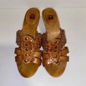 Frye Wooden Heel Sandal